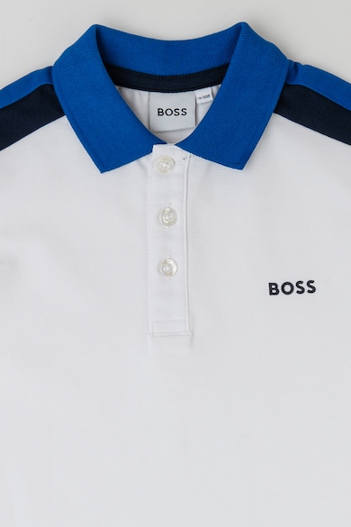 BOSS Kidswear Тениска с памук с яка и лого Момчета