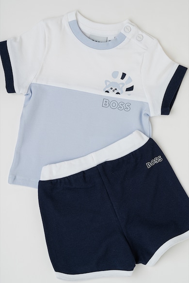 BOSS Kidswear Pamuttartalmú póló és rövidnadrág szett Fiú