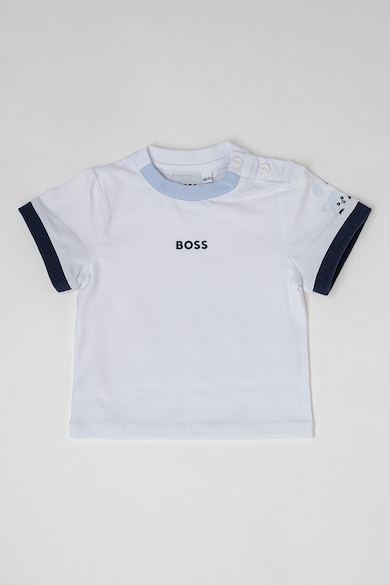 BOSS Kidswear Kerek nyakú póló és kantáros nadrág szett Fiú
