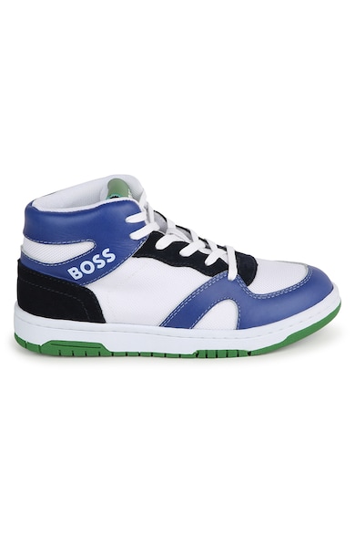 BOSS Kidswear Sneaker nyersbőr részlettel Fiú