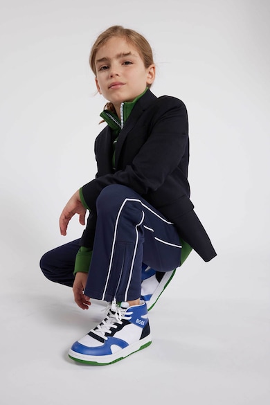 BOSS Kidswear Sneaker nyersbőr részlettel Fiú