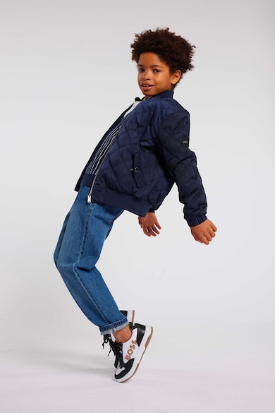 BOSS Kidswear Sneaker bőrrészletekkel Fiú