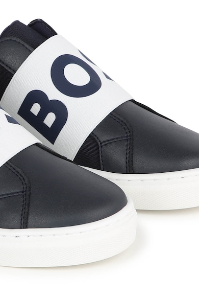 BOSS Kidswear Bebújós sneaker bőrrészletekkel Fiú