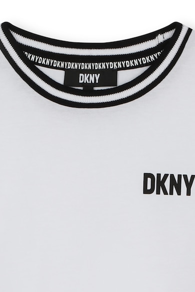 DKNY Tricou cu garnituri contrastante Fete