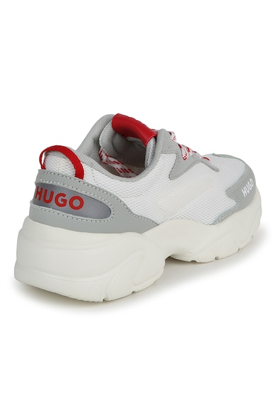 HUGO Vastag talpú sneaker műbőr részletekkel Fiú