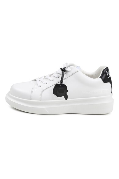 KARL LAGERFELD KIDS Egyszínű bőrsneaker Fiú