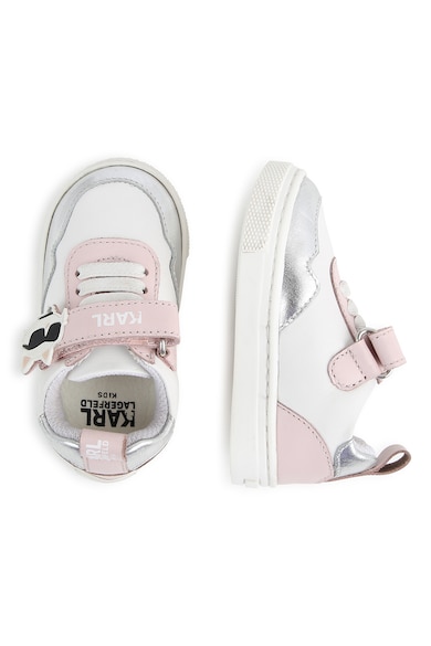 KARL LAGERFELD KIDS Pantofi sport de piele cu velcro Fete