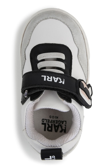 KARL LAGERFELD KIDS Tépőzáras bőrsneaker Fiú