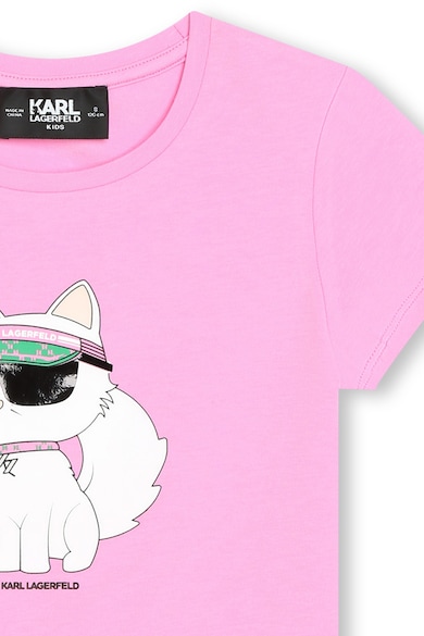KARL LAGERFELD KIDS Тениска с модал и лого Момичета