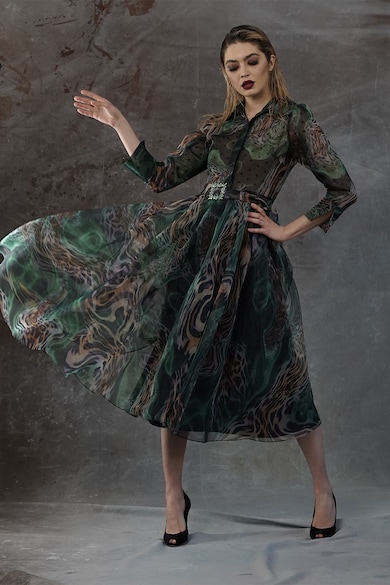 MIAU by Clara Rotescu Разкроена рокля Xela с щампа Жени