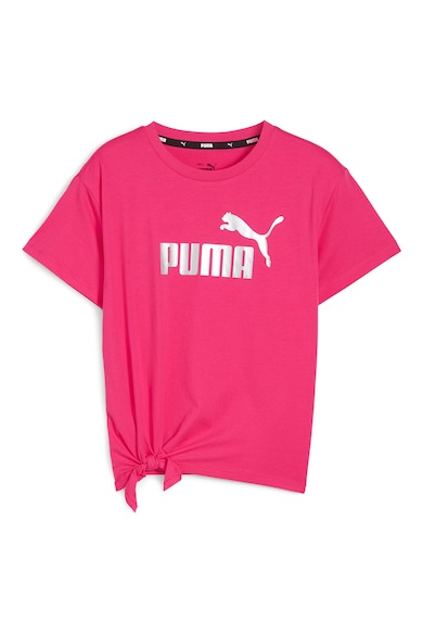 Puma Tricou de bumbac cu imprimeu logo si detaliu innodat Fete
