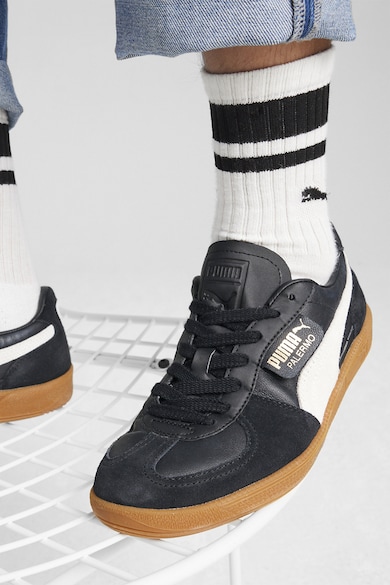 Puma Palermo nyersbőr sneaker textilrészletekkel női