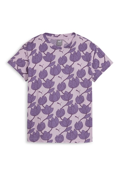 Puma Тениска Essential с глорална щампа и лого Момичета