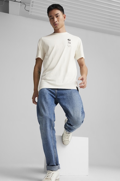 Puma Памучна тениска с фигурален принт Мъже