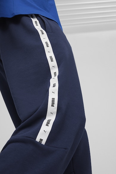 Puma Pantaloni sport conici cu benzi logo Essentials+ Barbati