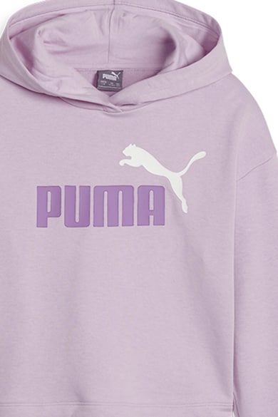 Puma ESS+ kapucnis pamuttartalmú pulóver logómintával Lány