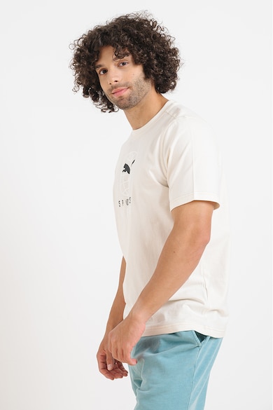 Puma Тениска с овално деколте и лого Мъже