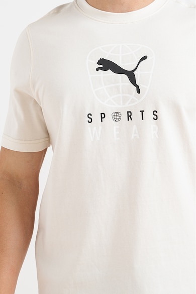 Puma Тениска с овално деколте и лого Мъже