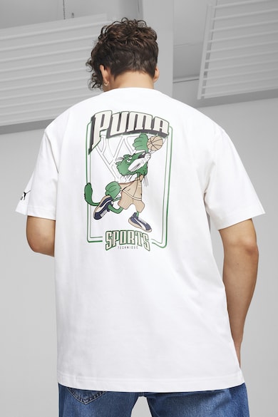 Puma Тениска с овално деколте и принт на гърба Мъже
