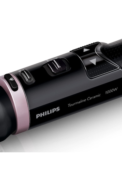 Philips Perie rotativa  Dynamic Volume HP8654/00, 1000 W, 2 Viteze, 3 Setari temperatura, Negru/Roz Femei