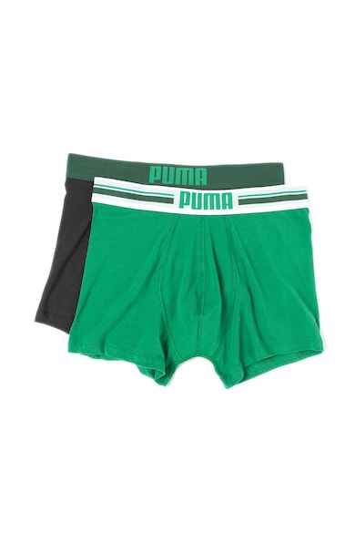 Puma Zöld & Sötétbarna Boxer Szett - 2 db férfi