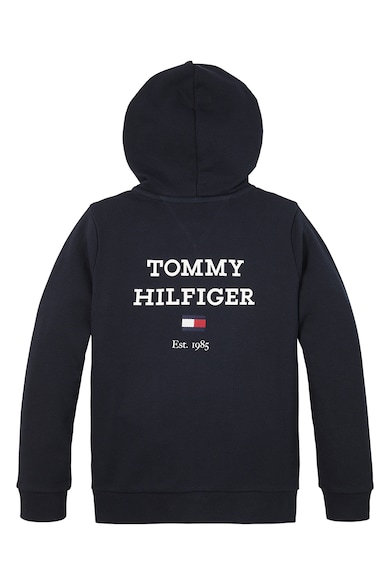 Tommy Hilfiger Cipzáros organikuspamut tartalmú pulóver kapucnival Fiú