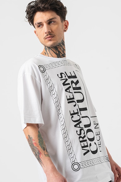 Versace Jeans Couture Памучна тениска със свободна кройка Мъже