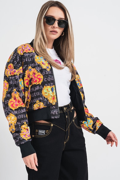 Versace Jeans Couture Mintás kifordítható dzseki cipzárral női