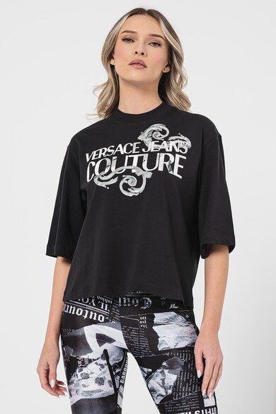 Versace Jeans Couture Памучна тениска със свободна кройка Жени