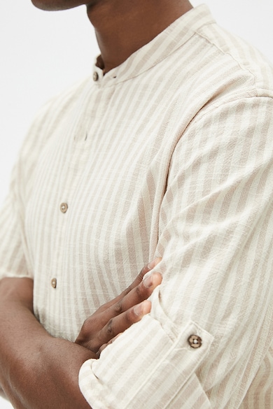 KOTON Раирана риза с малка овална яка Мъже