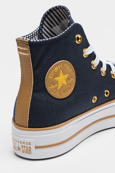 Converse Кецове с равна платформа Chuck Taylor All Star Lift с шарка на рибена кост Жени