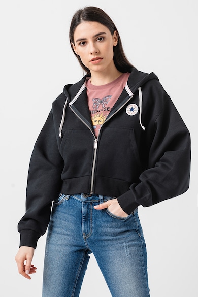 Converse Retro cipzáros pulóver kapucnival és nagyméretű logóval női