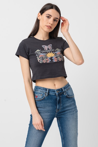Converse Къса тениска Blooming Skate с щампа Жени