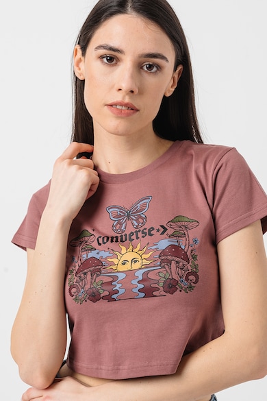 Converse Къса тениска Blooming Skate с щампа Жени