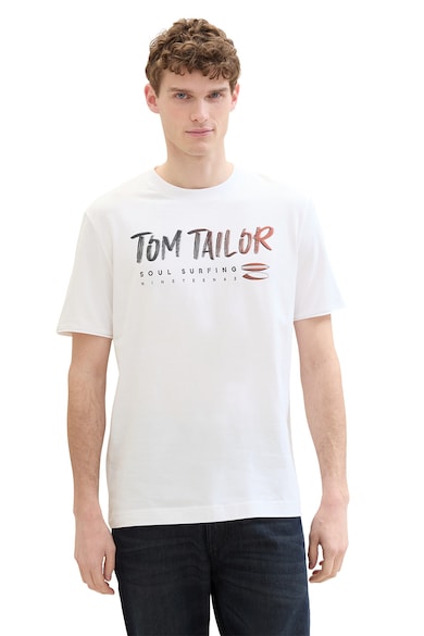Tom Tailor Kerek nyakú mintás pamutpóló férfi