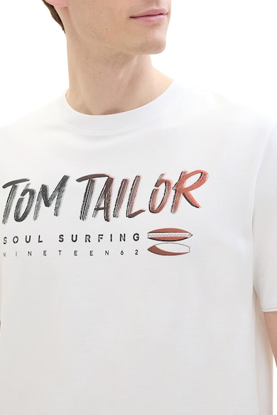 Tom Tailor Kerek nyakú mintás pamutpóló férfi