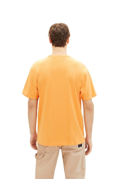 Tom Tailor Памучна тениска с овално деколте и джоб Мъже