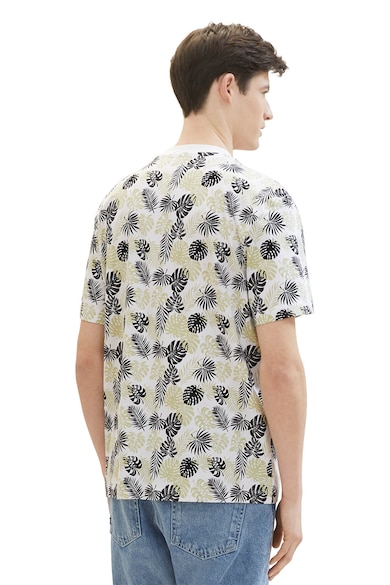 Tom Tailor Тениска от памук с тропическа шарка Мъже