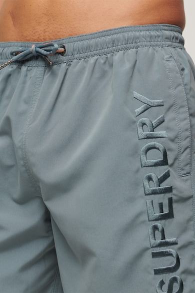 SUPERDRY Pantaloni scurti de baie cu logo brodat Premium Barbati