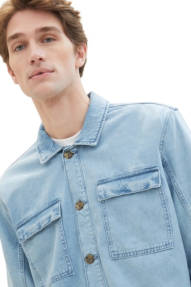 Tom Tailor Риза от деним с джобове с капаче Мъже