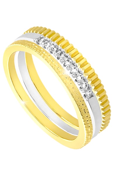 OXETTE 18 karátos aranybevonatú gyűrű cirkóniával női