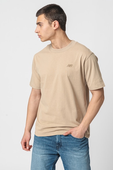 New Balance Памучна тениска с овално деколте Мъже