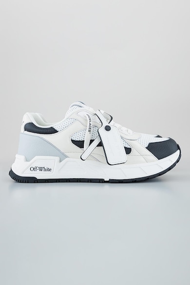 OFF-WHITE Pantofi sport low-cut cu garnituri din piele Barbati