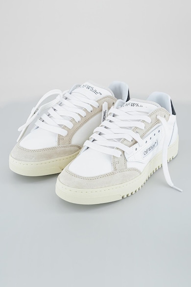OFF-WHITE Кожени спортни обувки с велур и текстил Жени