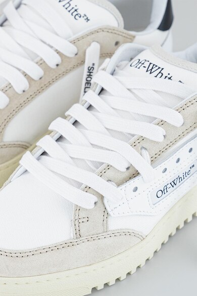 OFF-WHITE Bőrsneaker nyersbőr és textil részletekkel női