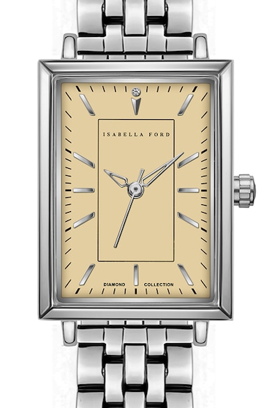 Isabella Ford Правоъгълен часовник от неръждаема стомана Жени