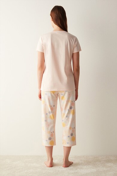 Penti Pijama cu model floral si text Femei