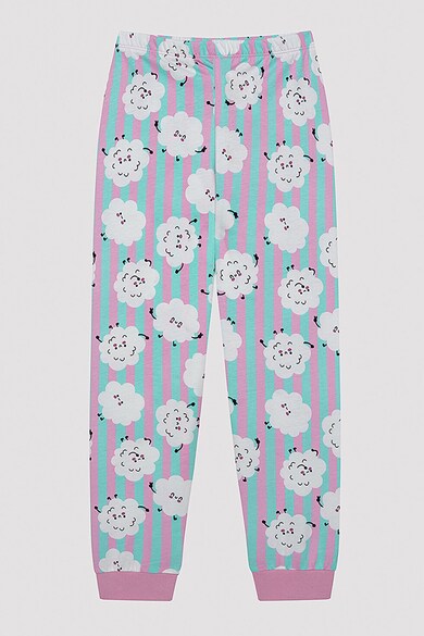 Penti Set de pijamale din bumbac cu imprimeu grafic, 2 perechi Fete