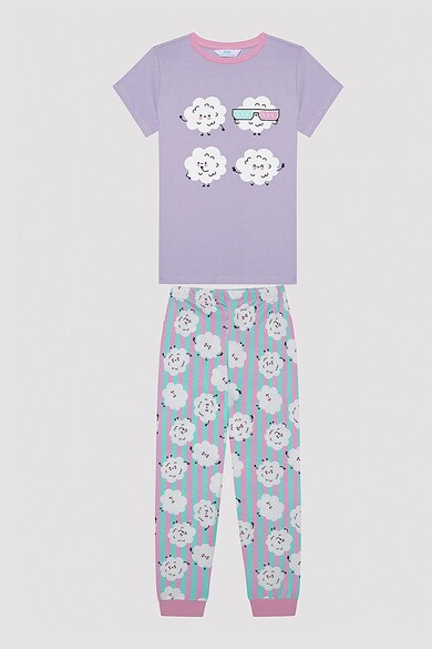 Penti Памучна пижама с фигурална шарка - 2 чифта Момичета