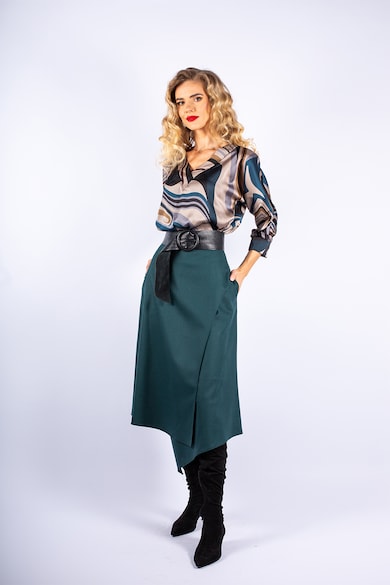 Couture de Marie Сатинирана блуза Zonia с щампа Жени
